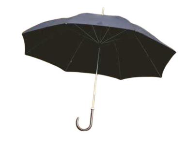 2 Fold Uv Protection Polyester Black Umbrella, Stainless Steel Ribs