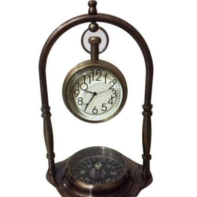 Utility Belts Antique Pendulum Clock With Compass For Gifting With Brass Material And Analog Type