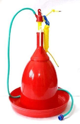 Red Automatic Poultry Farm Broiler Drinker - 1Kg Capacity