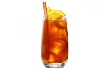 Brown Orange Flavored Ice Tea