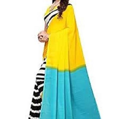 Multi Colored Plain Cotton Fabric Women Saree For Formal Wear Capacity: 5 Kg/Day