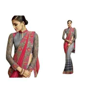 Formal Wear Ladies Cotton Saree With Unstitched Blouse Piece