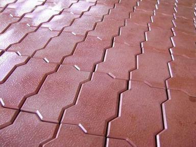 Browns / Tans 35 Mm Thick Interlocking Pattern Non Slip Zig Zig Tile For Flooring
