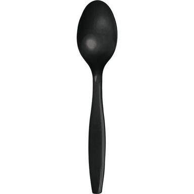 Black Portable Light Weight Disposable Eco Friendly Plastic Spoon For Party Single Use