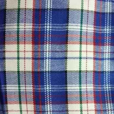 Light In Weight 100 Meter 100 Gsm Checked Cotton Fabric For School Uniform