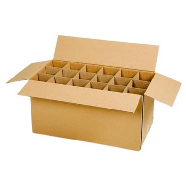Brown Matt Finish Rectangular Plain Partition Corrugated Box For Packaging