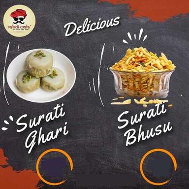 Ready To Eat Delicious Surati Ghari, Bhusu Sweet And Namkeen
