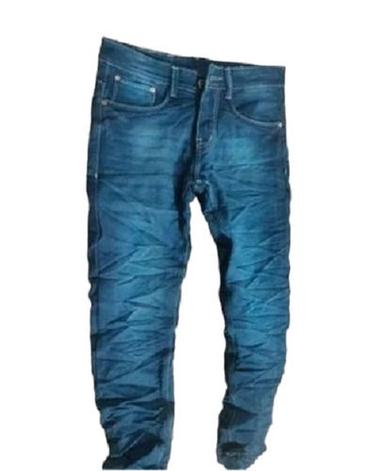 Regular Fit Plain Blue Denim Jeans For Boys  Age Group: >16 Years