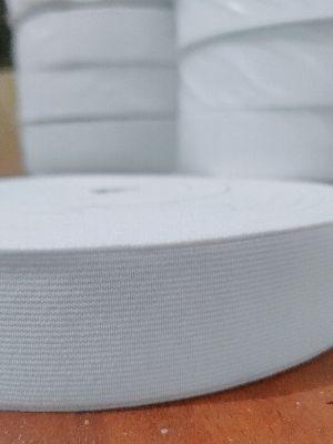 Natural White Soft And Durable Elastticity Based Knitted Elastic