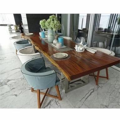 Modern Rectangular Polished Wooden Dining Table For Hotel