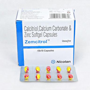 Zemcitrol Calcitriol Calcium Carbonate And Zinc Capsules General Medicines