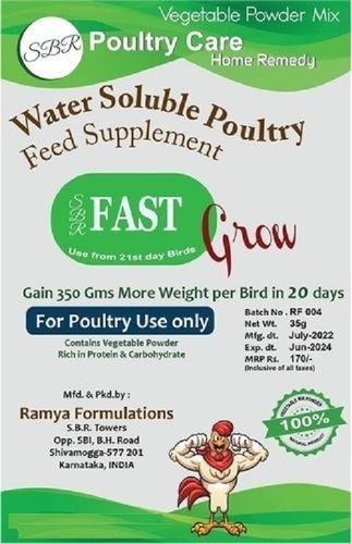 Fast Grow Water Soluble Poultry Feed Supplement Application: Fodders