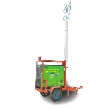 Mobile Lighting Tower - Color: White And Orange Colour