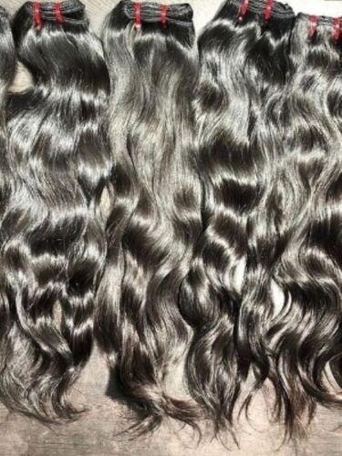 10 Inches Long Natural Black Raw Virgin Temple Hair Application: Profesional
