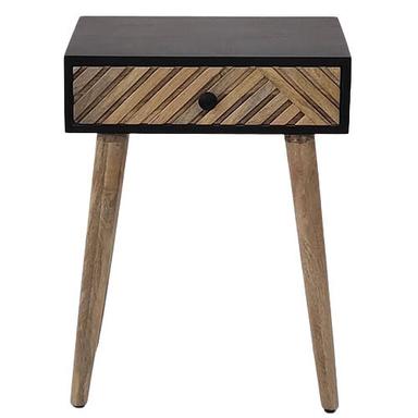 Mango Wood Single Drawer Nightstand No Assembly Required