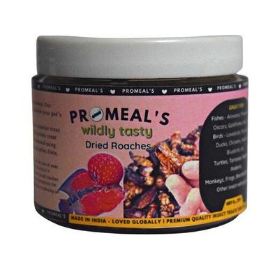 Promeal's Dried Roaches | Premium Wildly Tasty High Protein Food for Aquarium Fishes Like Arowana, Flowerhorn and Birds, Reptiles, Monkeys and Other Pets (45 gm (200 grubs))