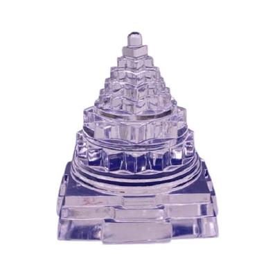 Lightweight Hinduism Religious Sphatik Sri Yantras Crystal For Temple And Home Size: 4 Inch
