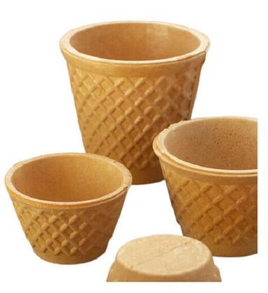 A Grade 99.9% Pure Round Shape Edible Biscuits Tea Cup For Restaurant
