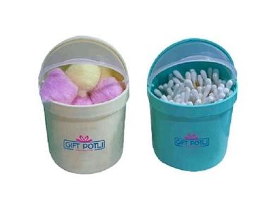 Multiple Corporate Gifting Round Ear Bud Stand With 300 Buds Or 20 Cotton Ball