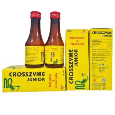 Liquid Crosszyme Junior Alpha Amylase And Papain Syrup - 100Ml (Digestive Enzyme Syrup)