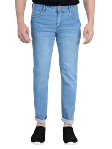 Mens Plain Dyed Slim Fit Jeans Pants Application: Construction