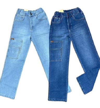 Casual Wear Regular Fit Plain Dyed Breathable Blue Denim Jeans For Women