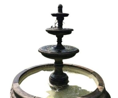Black Marble Garden Water Fountain