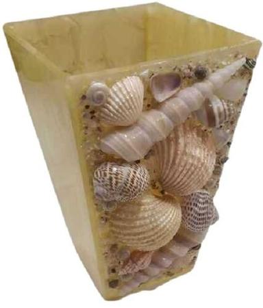 Handcrafted Seashell Cone Small Vase