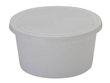 Round White Plastic Food Container
