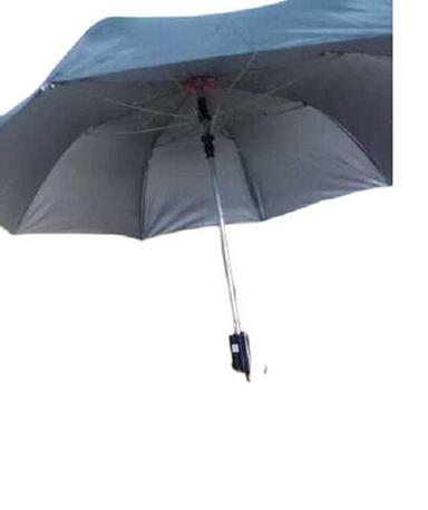 Water Resistant Plain Polyester Black Umbrella With Plastic and Metal Handle
