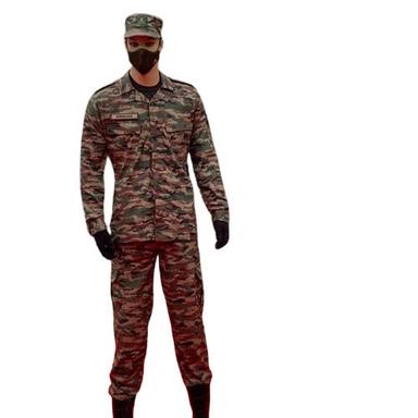 Regular Fit Long Sleeves Printed Breathable Readymade Army Dress Uniform