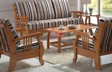 5 Seater Teak Wood Wooden Sofa Set For Home