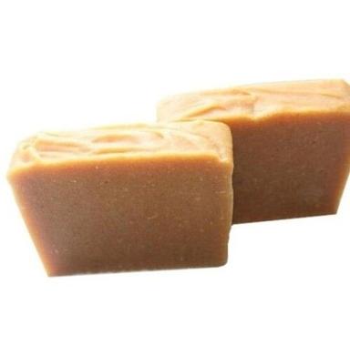 Brown Rectangular Papaya Handmade Herbal Soap