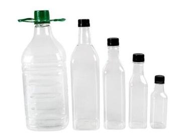 Transparent Square Shape Pet Plastic Bottle For Liquid Packaging Use