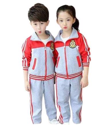 Wrinkle Resistant Regular Fit Breathable Readymade Plain Sports Kidswear