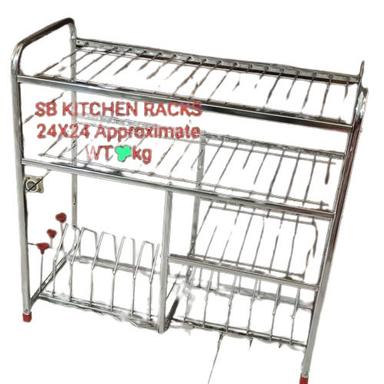 Floor Mounted Durable Stainless Steel Kitchen Rack