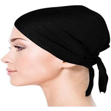 Black Plain Muslim Cap For Women
