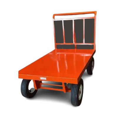 Manual Operated Corrosion Resistant Metal Body Four Wheeler Moveable Material Handling Trolley