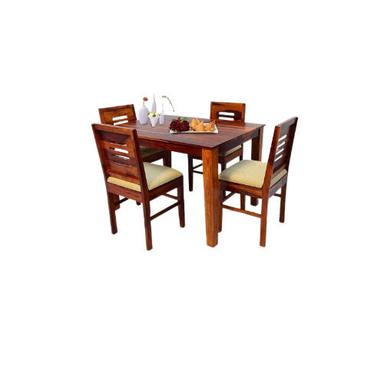 Modern 4 Seater Wooden Dining Table Set