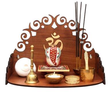 Brown Color Stylish Wooden Pooja Stand For Home 