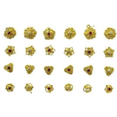 Light Weight Daily Wear Gold Plaster Nose Pin