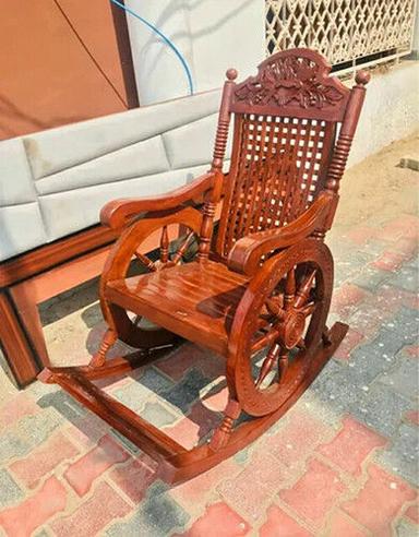 Eco Friendly Wooden Carving Rocking Chair