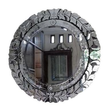 Light Weighted Scratch Resistant Round Shape Designer Wall Mirror for Home