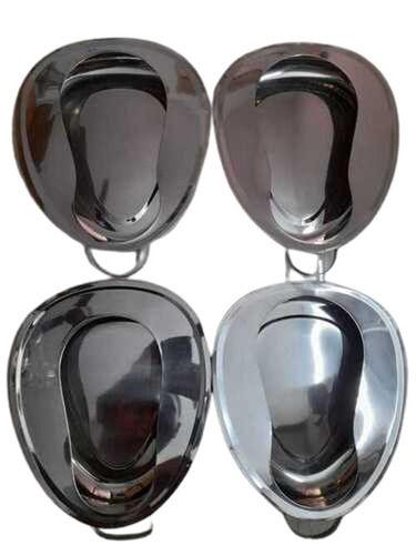 Silver Color Stainless Steel Portable Bedpan For Hospital