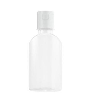 Solid Structure Round Shape Plain Transparent Plastic Empty Cosmetic Bottles with Screw Cap