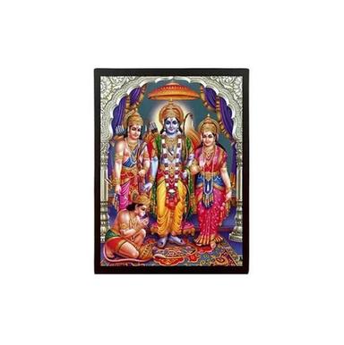 6X8 Inch Engineered Wood Lord Shree Rama Laxman Sita Photo Frame with Plexiglass