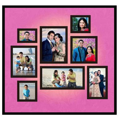 Pink Trendzy Wooden 8-In-1 Collage Wall Photo Frame (Pink)
