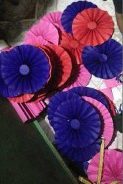 Multicolor Folding Hand Fan For Decoration