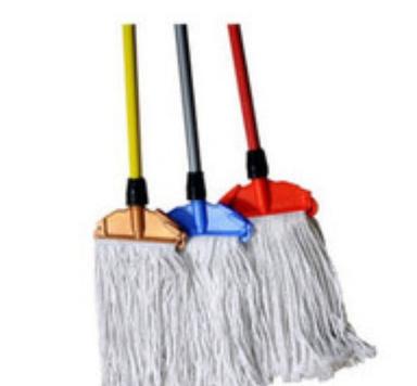 Plastic And Cotton Floor Cleaning Mops, Weight 200 Grams, Pack Of 3 Pieces