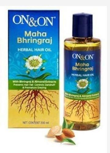 Brown 200 Ml Maha Bhringraj Herbal Hair Oil, Prevents Hair Fall And Controls Dandruff